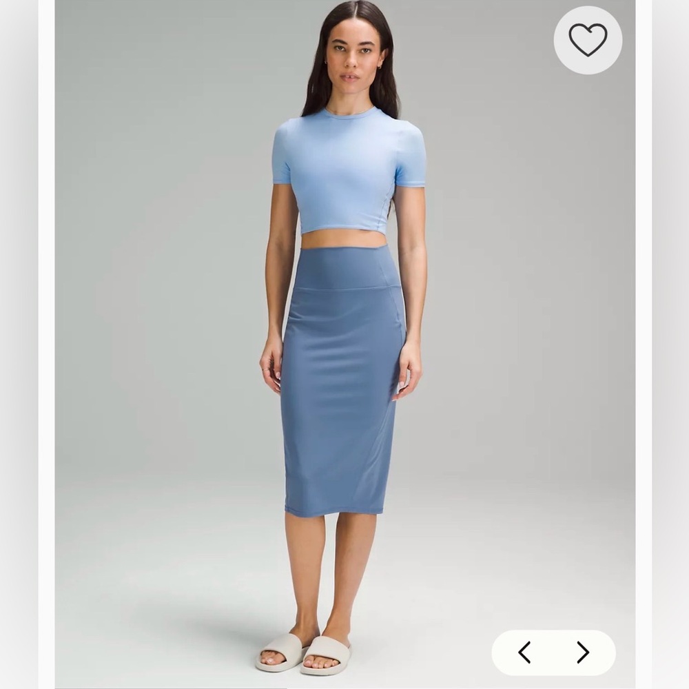 Lululemon Nulu Slim Fit High Rise Midi Skirt